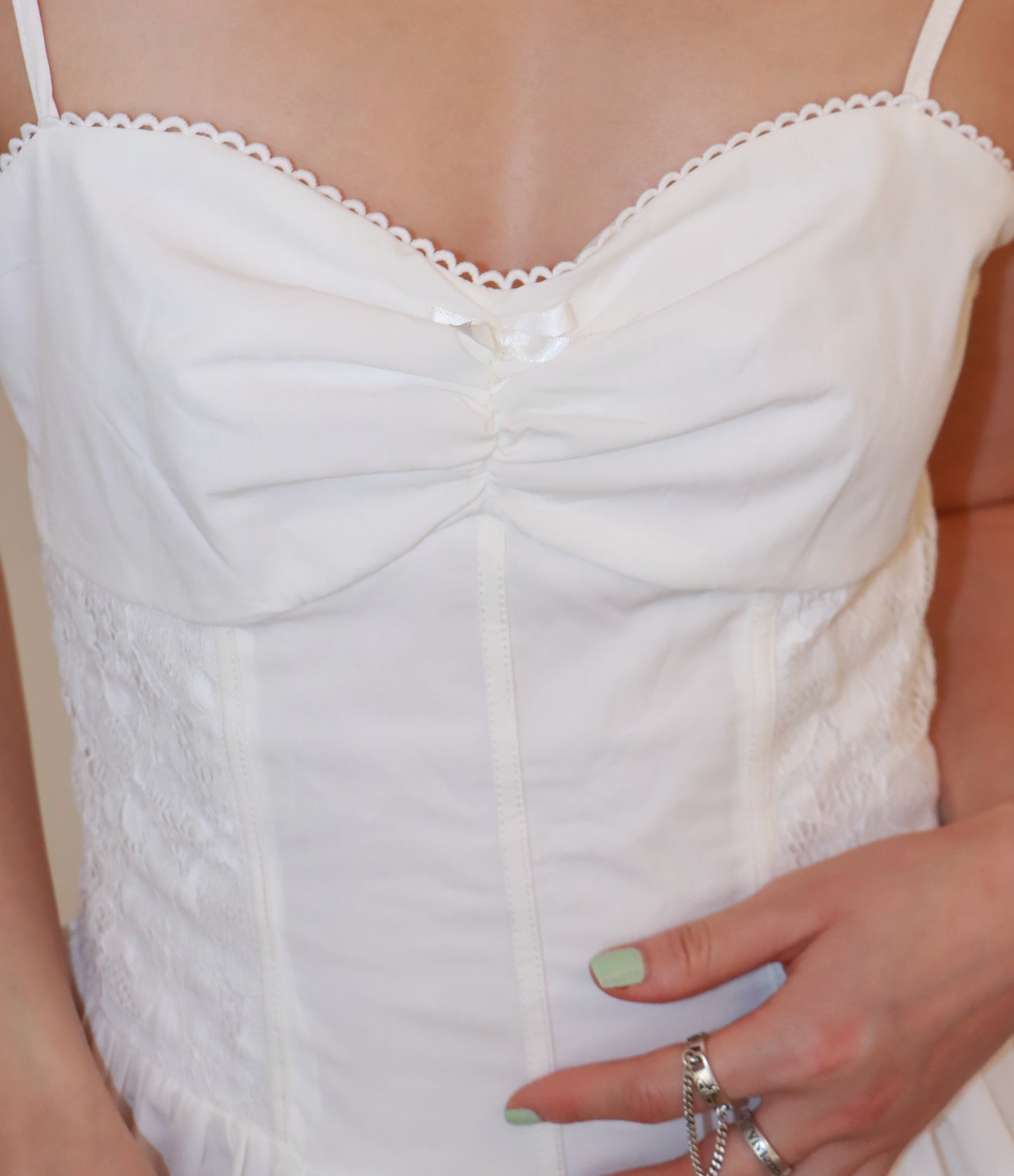 Sun-Kissed White Romance Corset Holiday Dress