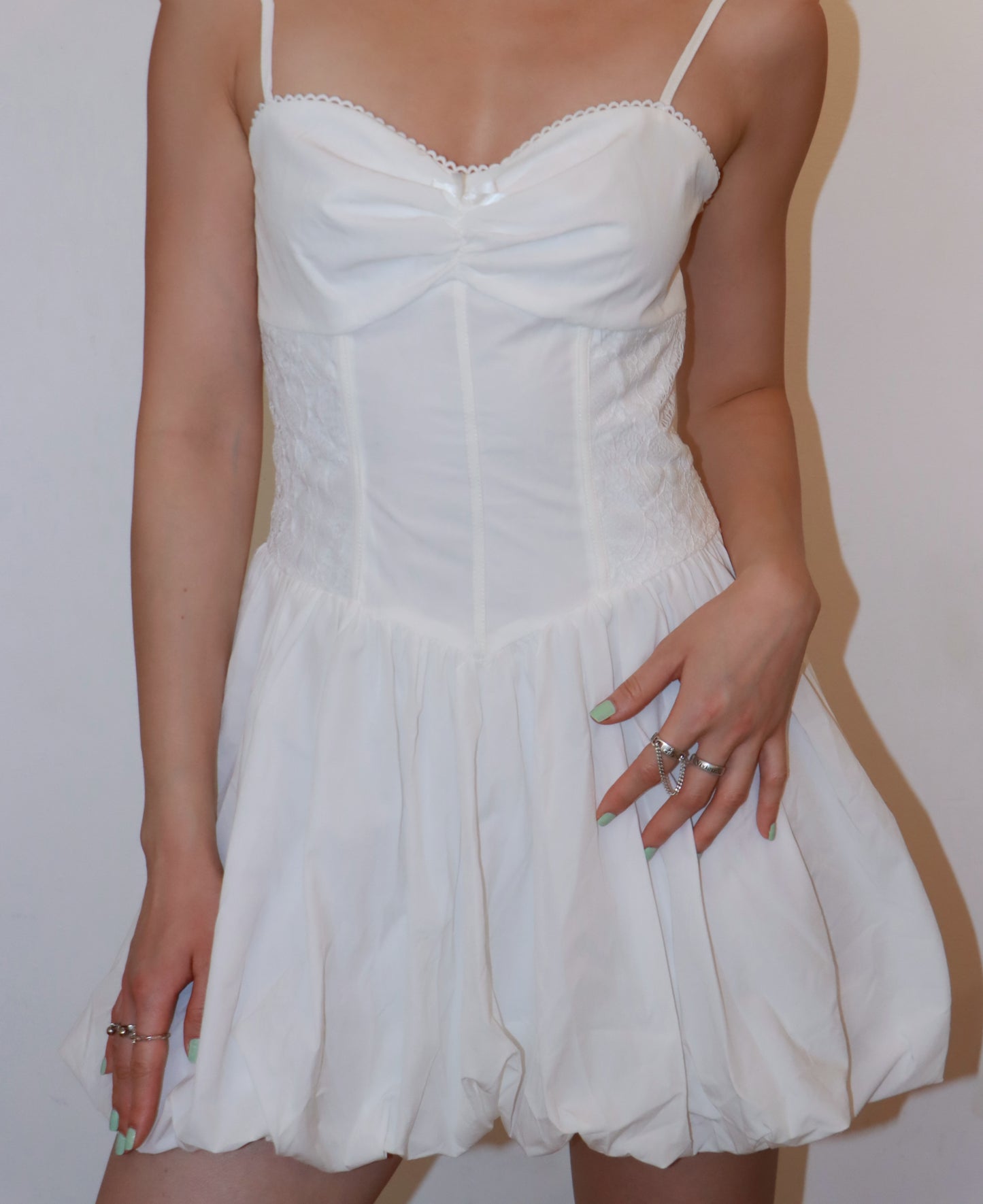 Sun-Kissed White Romance Corset Holiday Dress