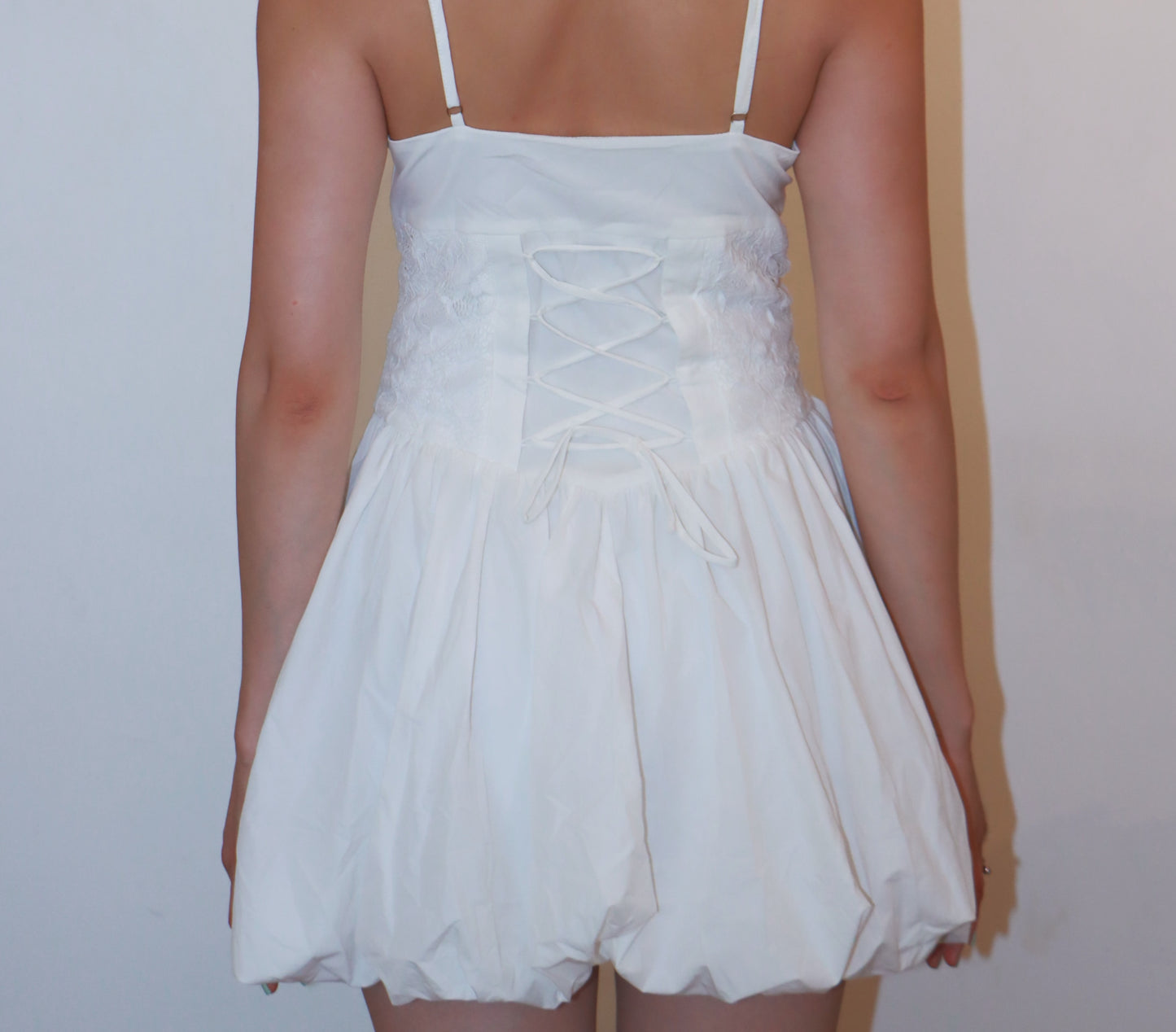 Sun-Kissed White Romance Corset Holiday Dress