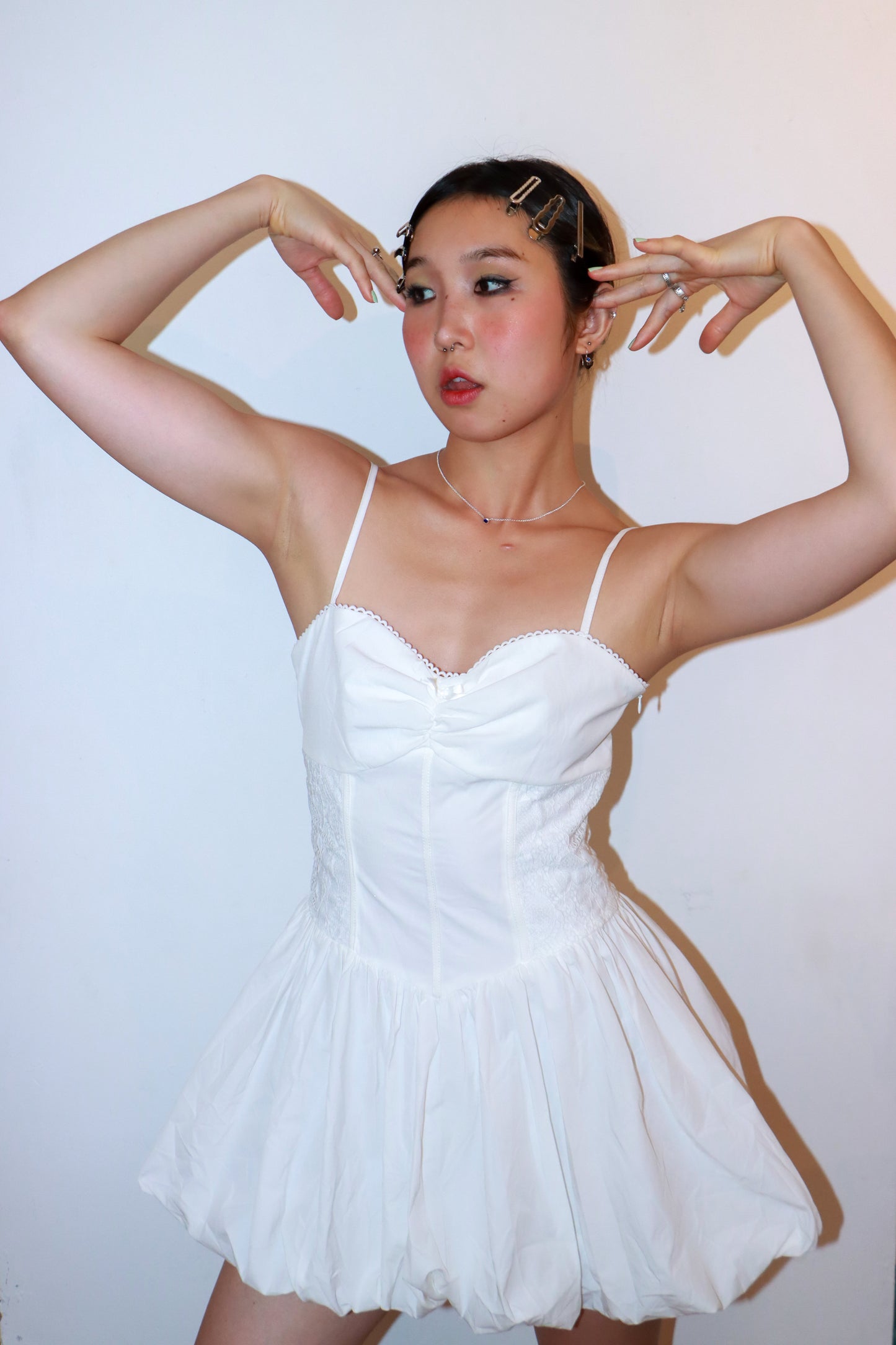Sun-Kissed White Romance Corset Holiday Dress