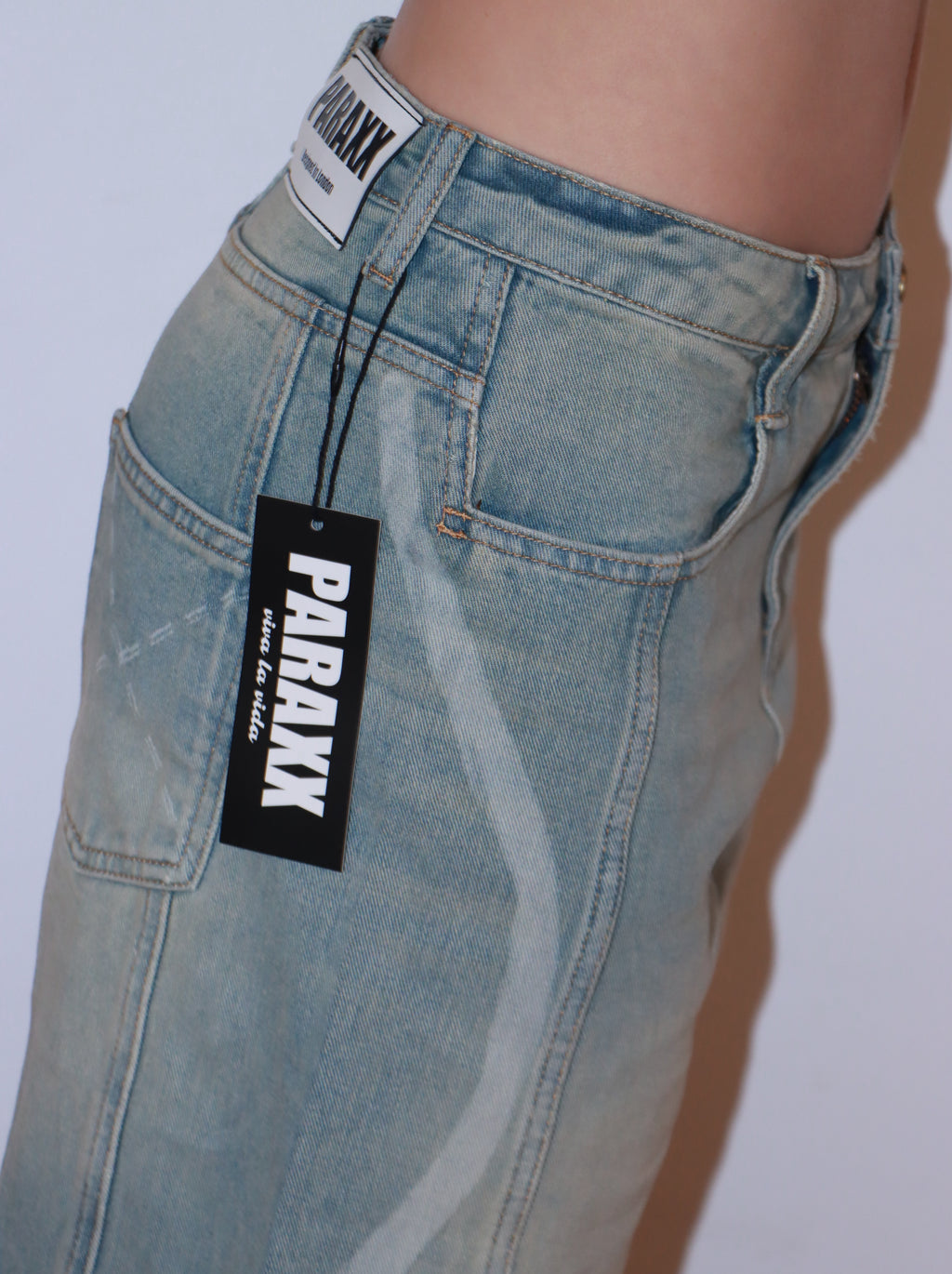 Ocean Wave Edge Washed Denim Jorts